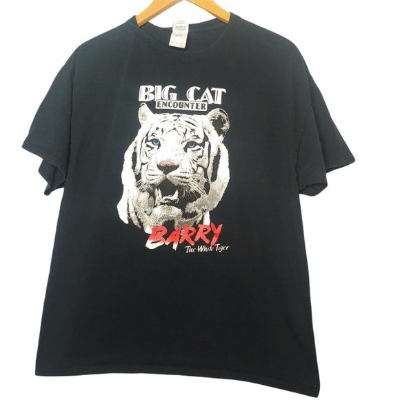 Gildan Other - Big Cat Encounter Habitat Sarasota FL Barry The White Tiger Mens XL T Shirt Blk